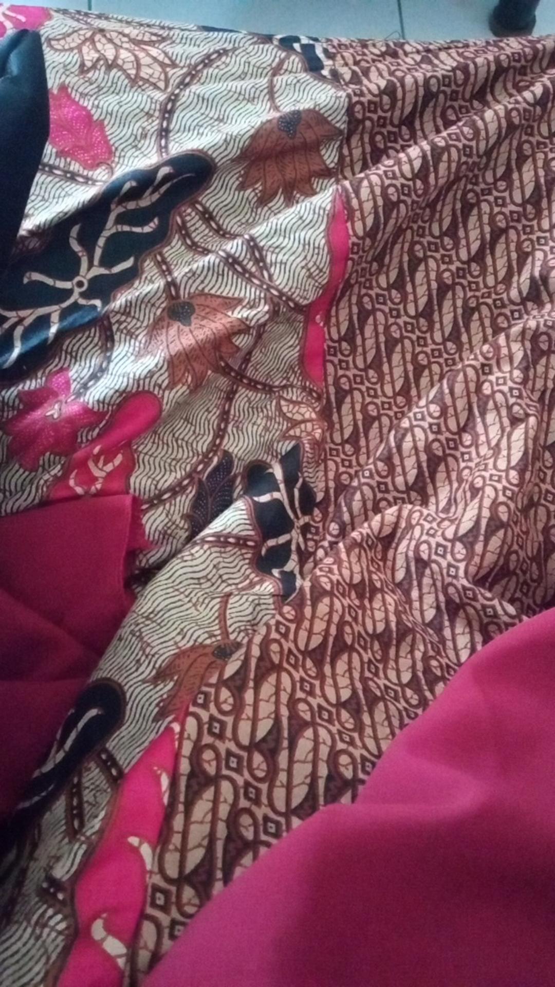 Dress Batik Tunik Seling Parang Daun Sogan
