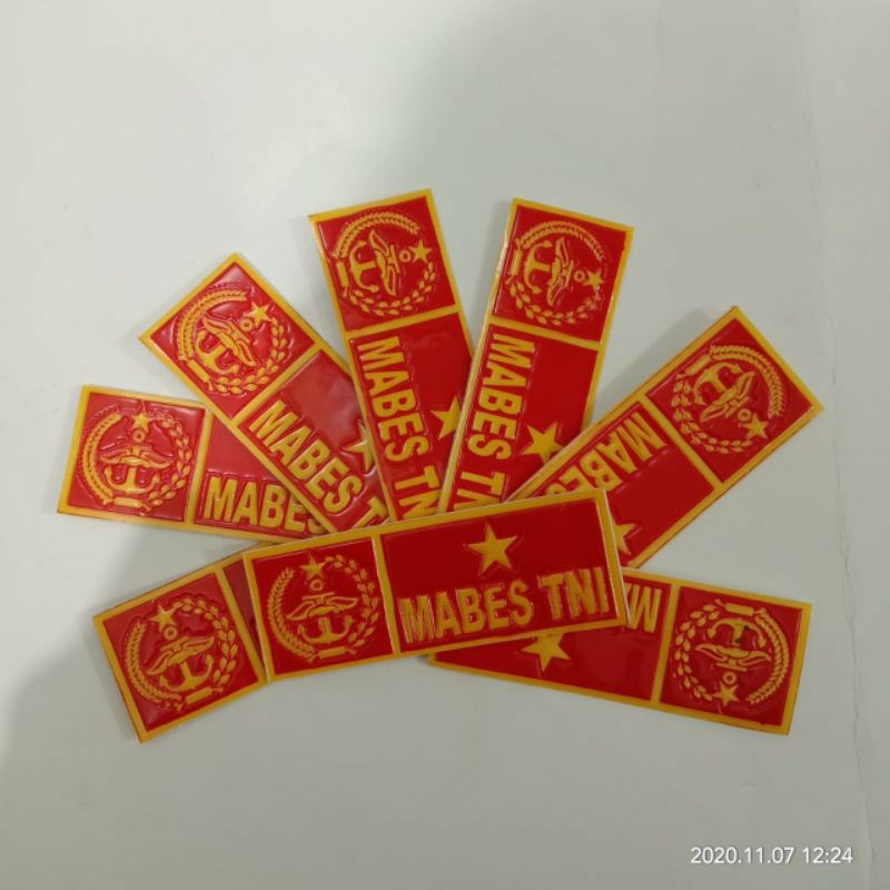 stiker plat motor MABES TNI, stiker motor mabes tni
