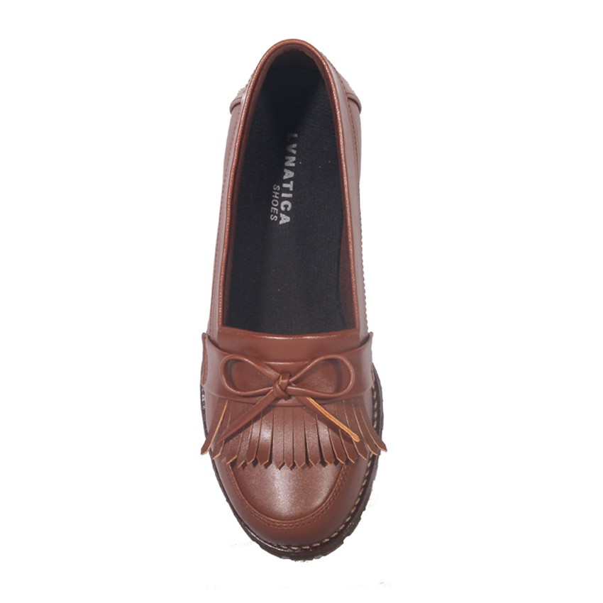 Victoria Brown | 36-41 | Sepatu Pantofel Loafer Polos Wanita Cewek Women Formal Footwear | FORIND x Lvnatica