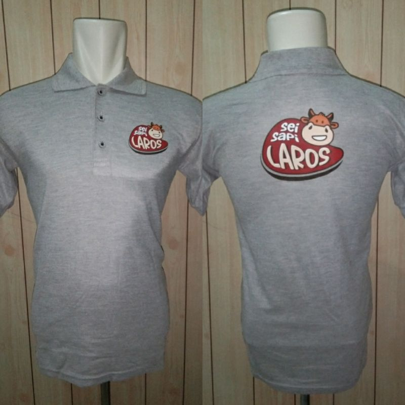 kaos polo shirt bordir logo bahan lacoste