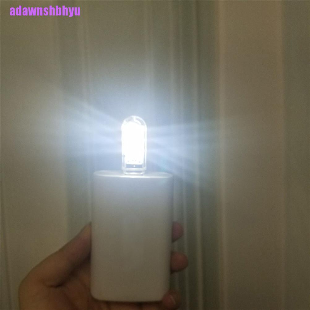 (adawnshbhyu) Lampu Bohlam LED Mini USB Untuk Camping / Membaca / Laptop