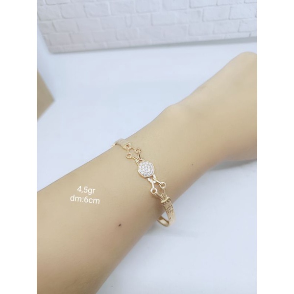 GELANG BANGKOK BULAT CORR MP + UKIR/ GELANG PERAK ASLI SILVER 925 LAPIS EMAS / GELANG FASHION WANITA TERBARU