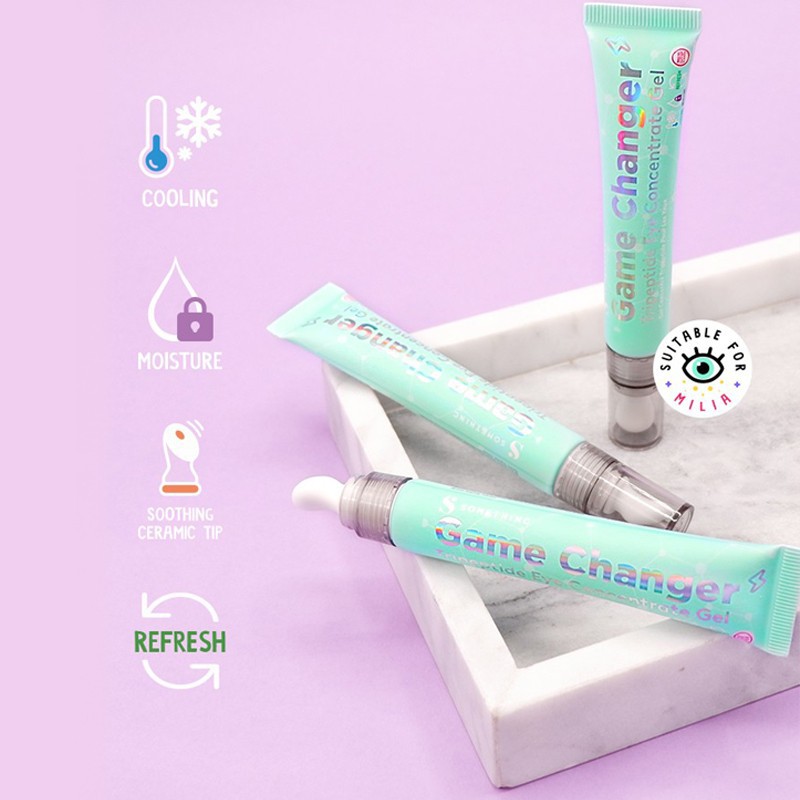 SOMETHINC Game Changer Tripeptide Eye Gel - Krim Pemutih Pencerah  Penghilang Kantung Mata Panda