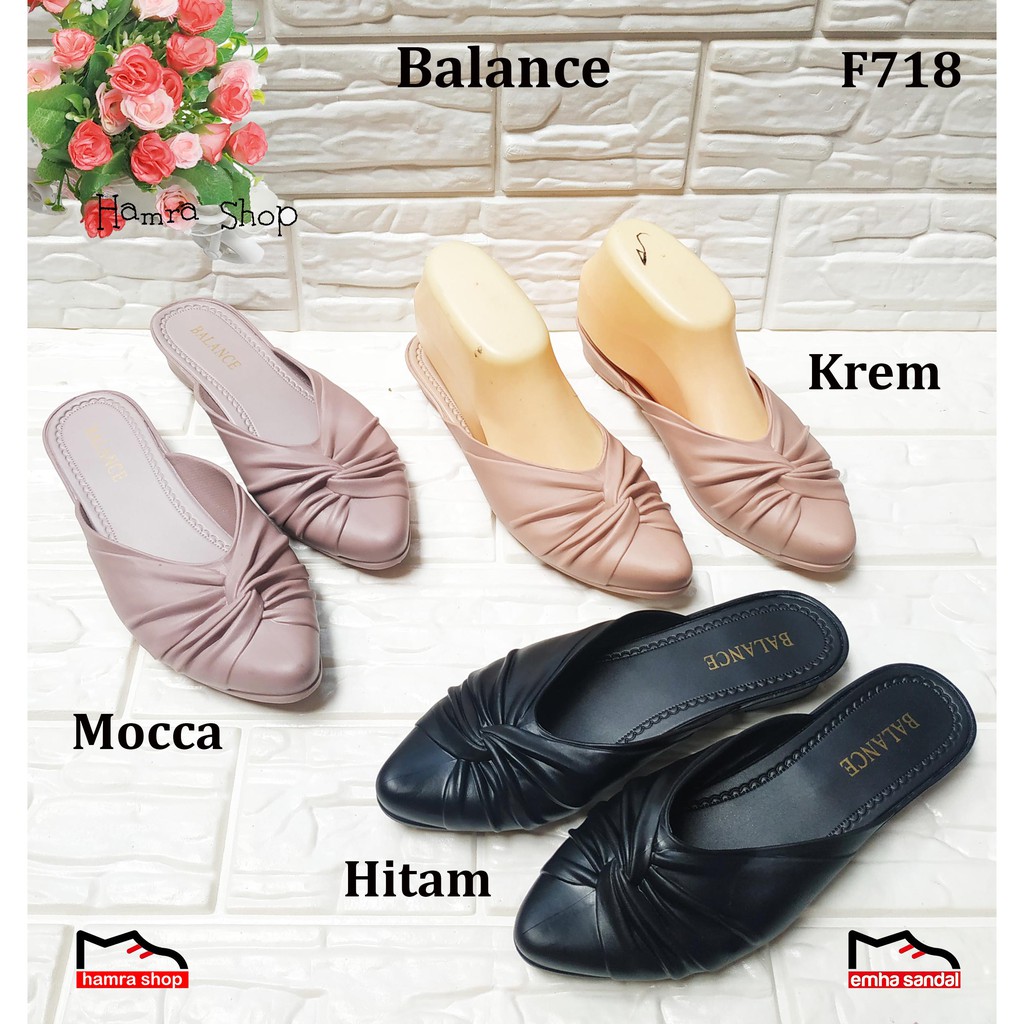 Balance F718 - Sepatu Sendal Wedges Wanita Karet Jelly