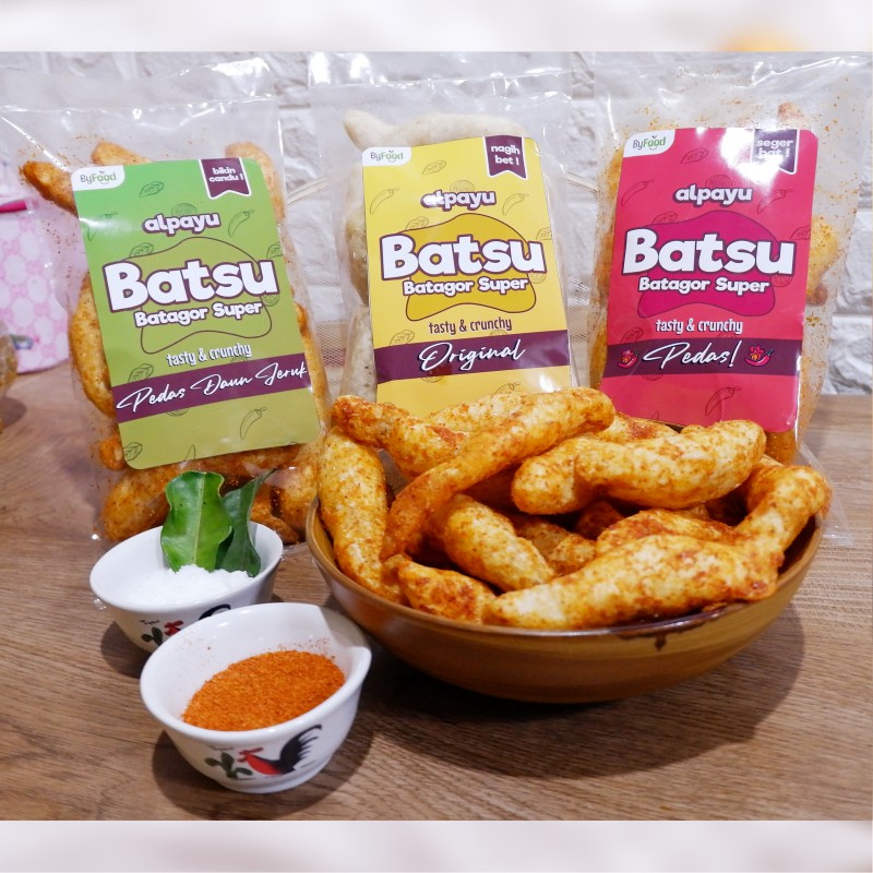 

Keripik Batagor Tenggiri 100 Gram Kering dan Renyah Kerupuk Batsu Original Pedas ByFood Alpayu