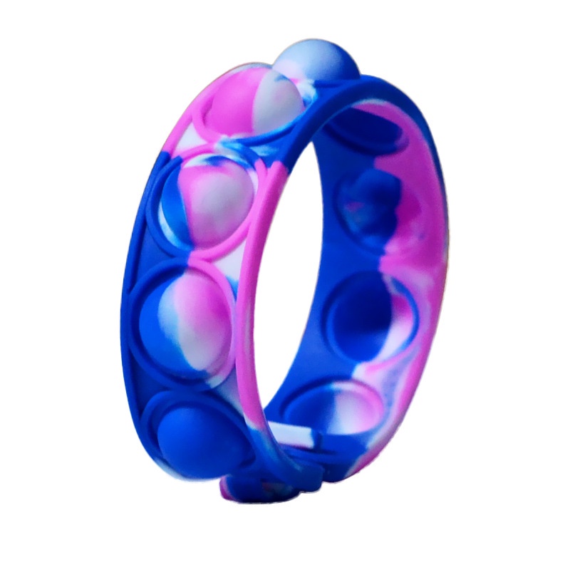 Unicorn Pop It Fidget Toys Push Popit Bubble Sensory Fidget Wristband Autism Squishy Stress Reliever Kids Toys-10