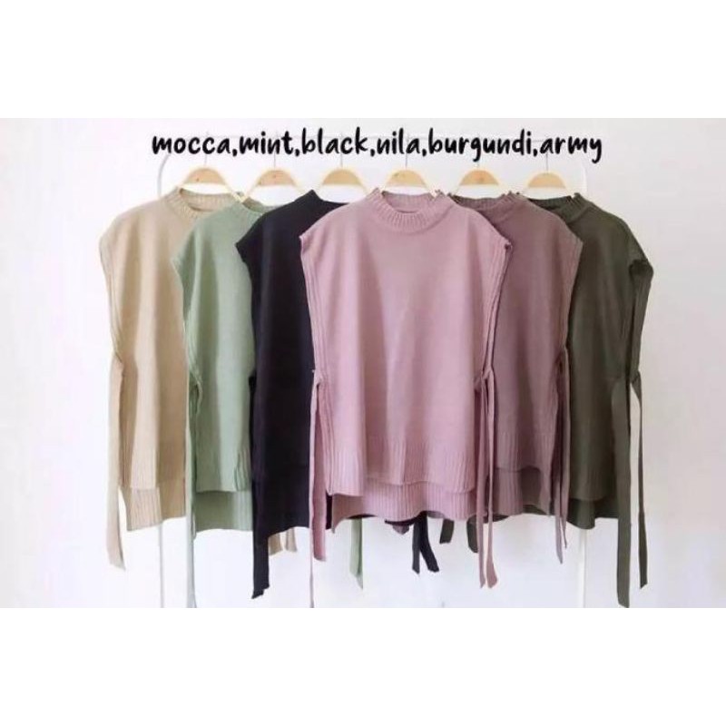 Vest Rajut Wanita/Rompi rajut tali Korea/ Rompi vest/rompi gamis
