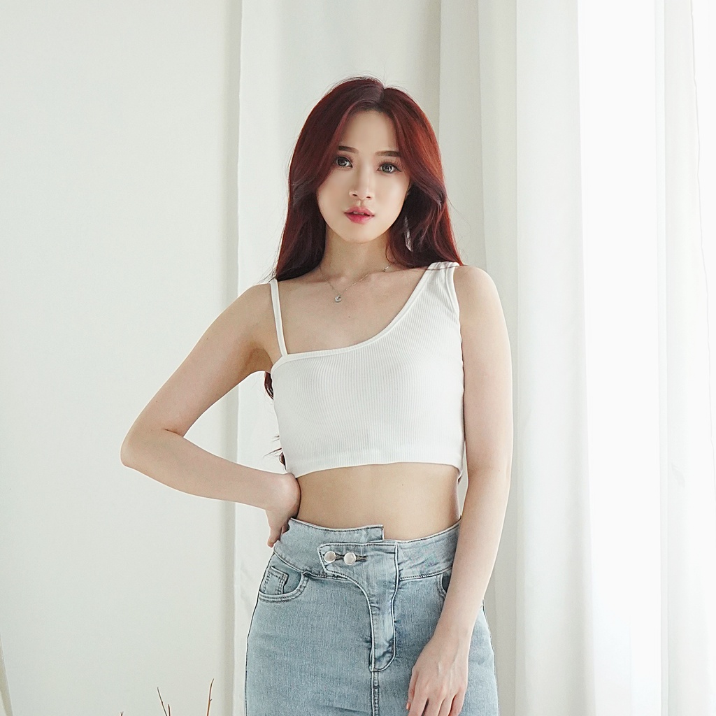 Korean Tanktop Basic Crop Tank Top Baju Atasan Wanita 127