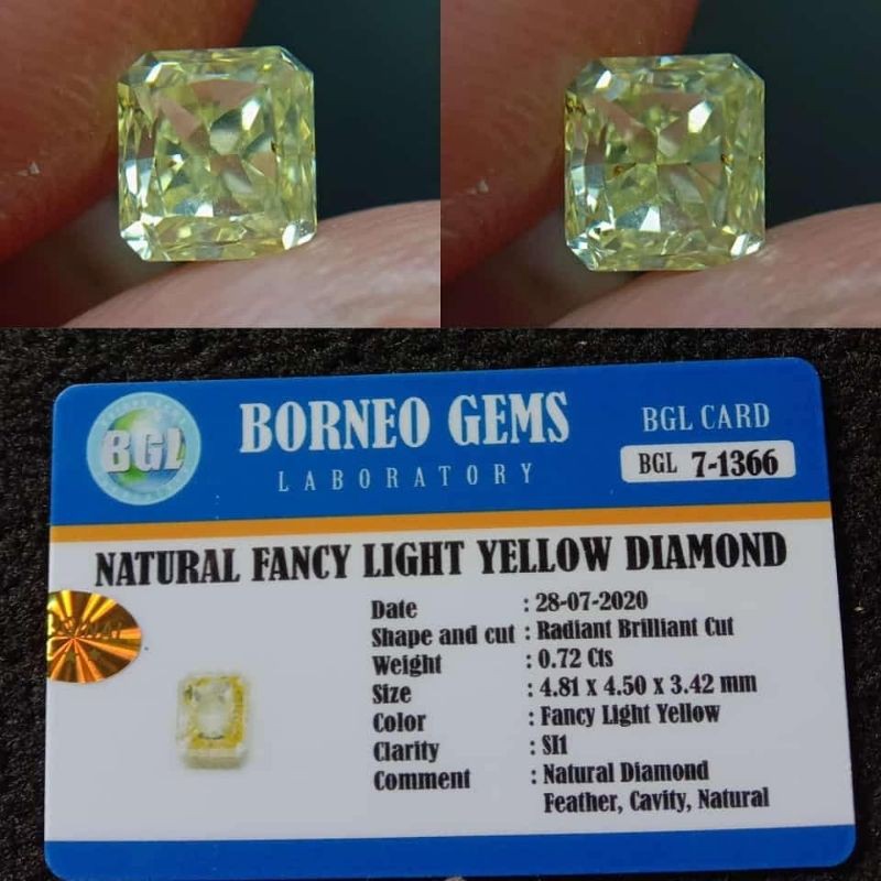 natural berlian yellow SI1 asli diamond alam batu cincin safir ruby zamrud bacan wulung liontin