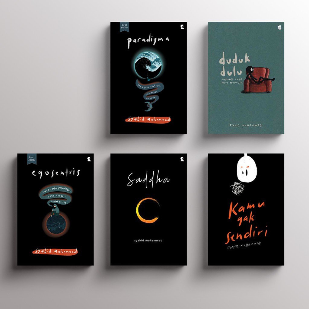 AG - NOVEL Duduk Dulu / Egosentris / Paradigma / Saddha / Kamu Gak Sendiri
