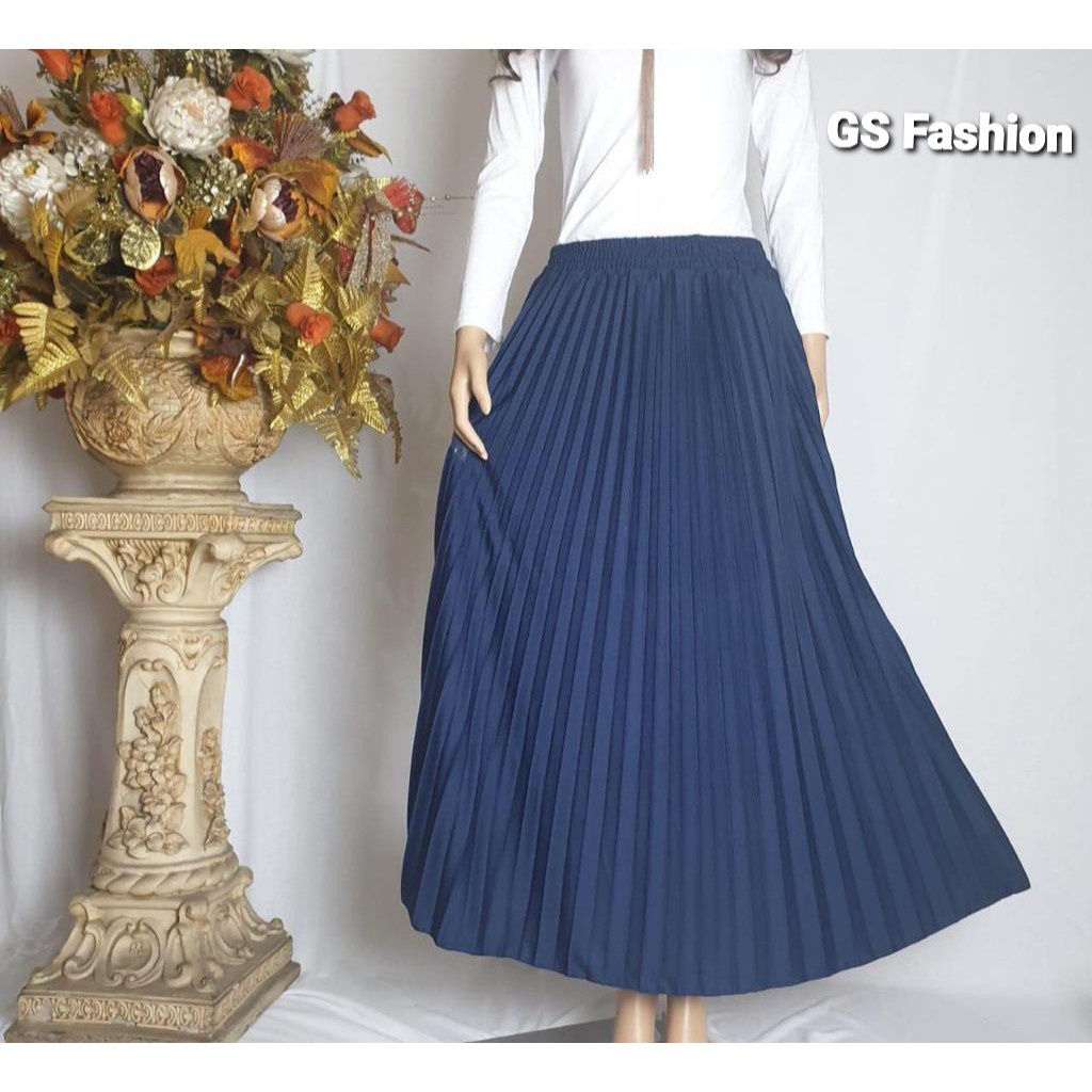 Rok Payung Model Plisket Bahan Premium