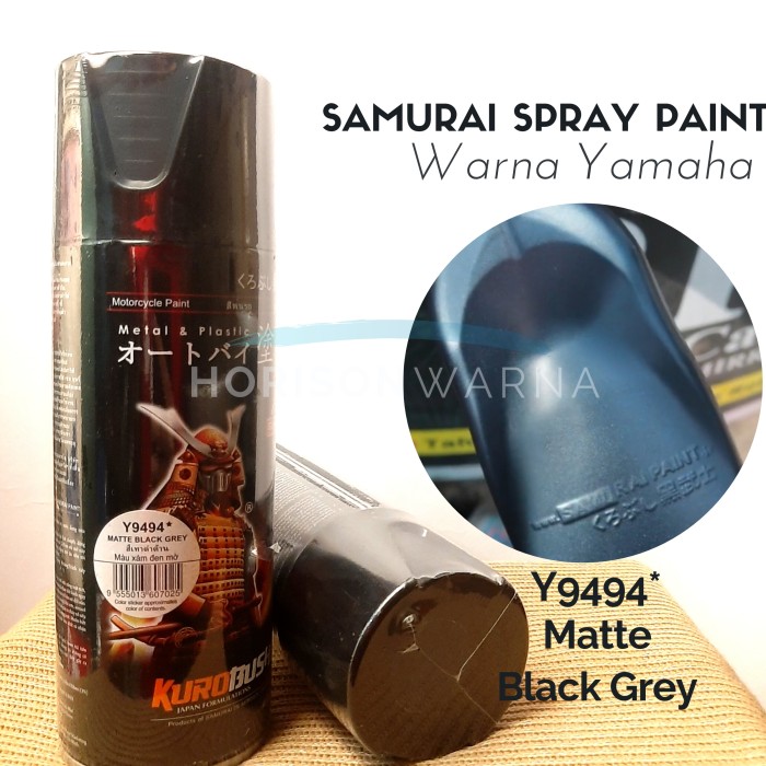 (KHUSUS SULSELBAR) SAMURAI PAINT Pilox Biru Doff Dongker- MATTE BLACK GREY Y9494*