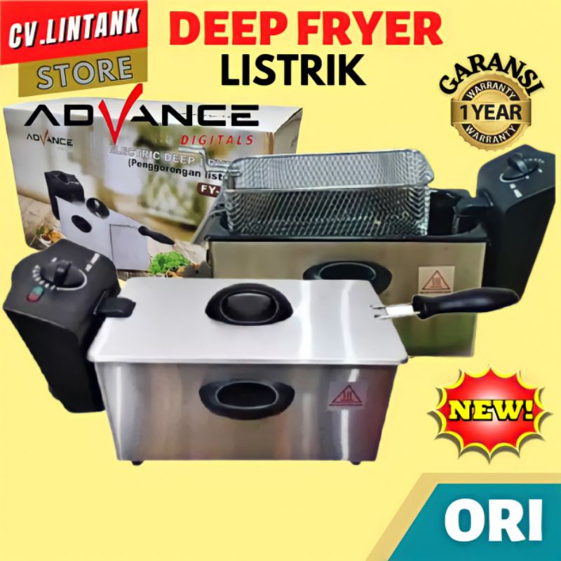 Penggorengan Listrik Deep Fryer Listrik 3 Liter Advance FY 30 Penggorengan Elektrik Anti Gosong Stai