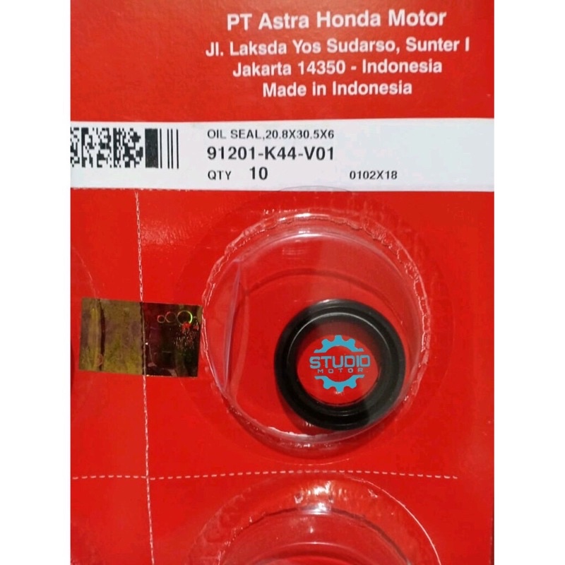 91201K44V01 SEAL MAGNET SIL KUR AS  KANAN BEAT ESP STREET K44 VARIO 110 ESP SCOOPY ESP ORIGINAL HGP AHM