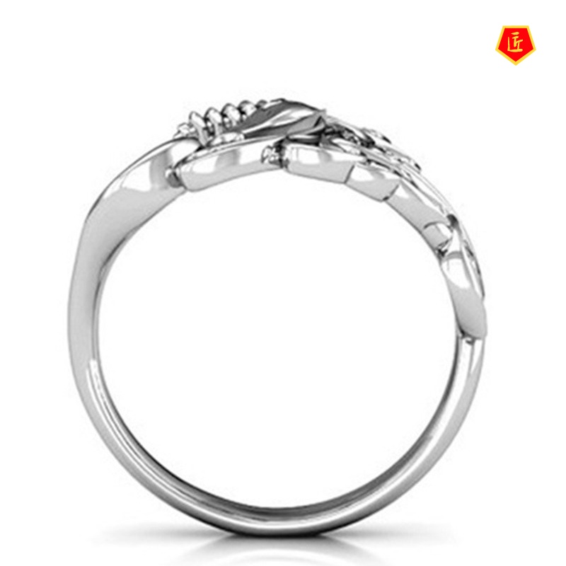 [Ready Stock]Creative Unicorn Diamond Silver Ring