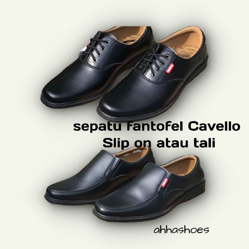 Sepatu Pantofel Pria Cavello Slip On  atau tali