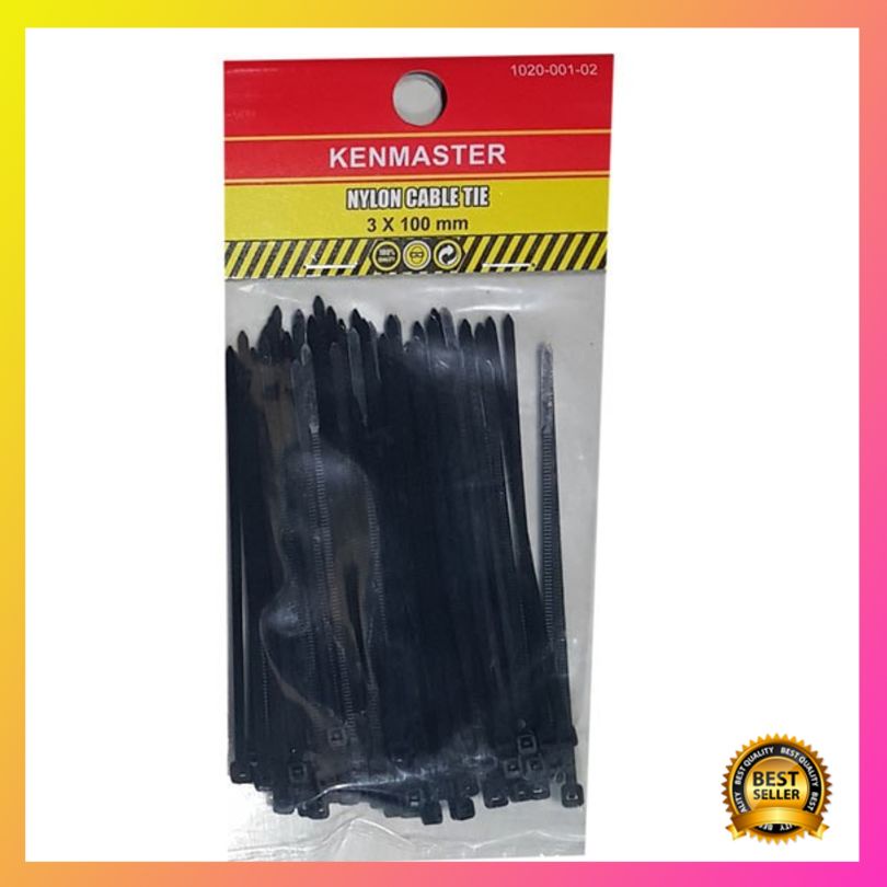 

Diskon Kenmaster Cable Ties 3X100mm 100Pcs Black