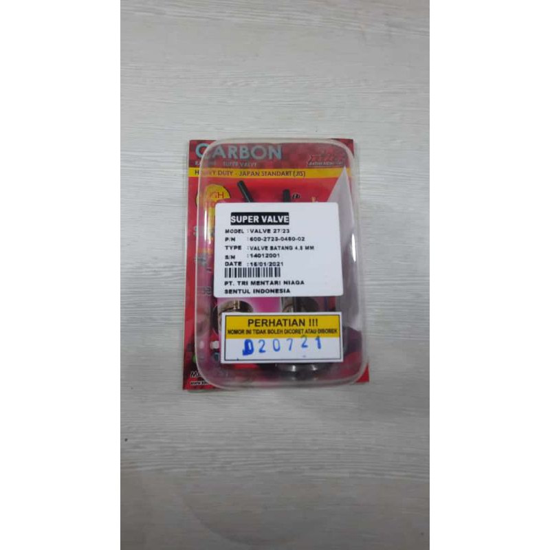 KLEP BRT  27 - 23 BATANG 4,5 KARBON AB  bukan kawahara moto1 snd