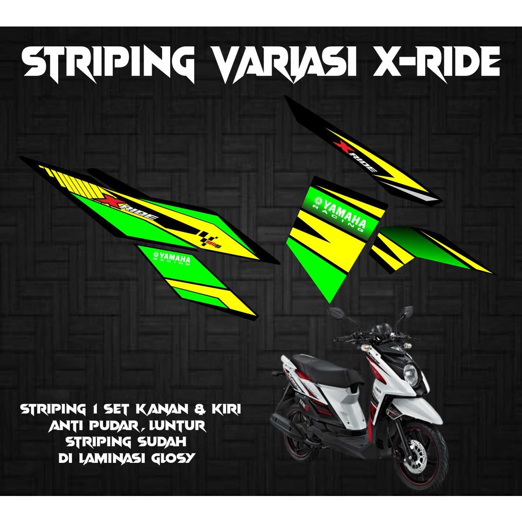 STRIPING STICKER VARIASI X-RIDE RACING