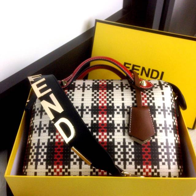 #7296 New Arrival FENDI Boston By The Way Patchwork With FF STRAP Bag
Spring Summer 2019