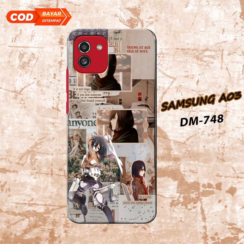 Case Samsung A03 - [DM748] - "Mikasa Ackerman Anime" - Hardcase 3D Fullprint Doff - Fashion Case Han