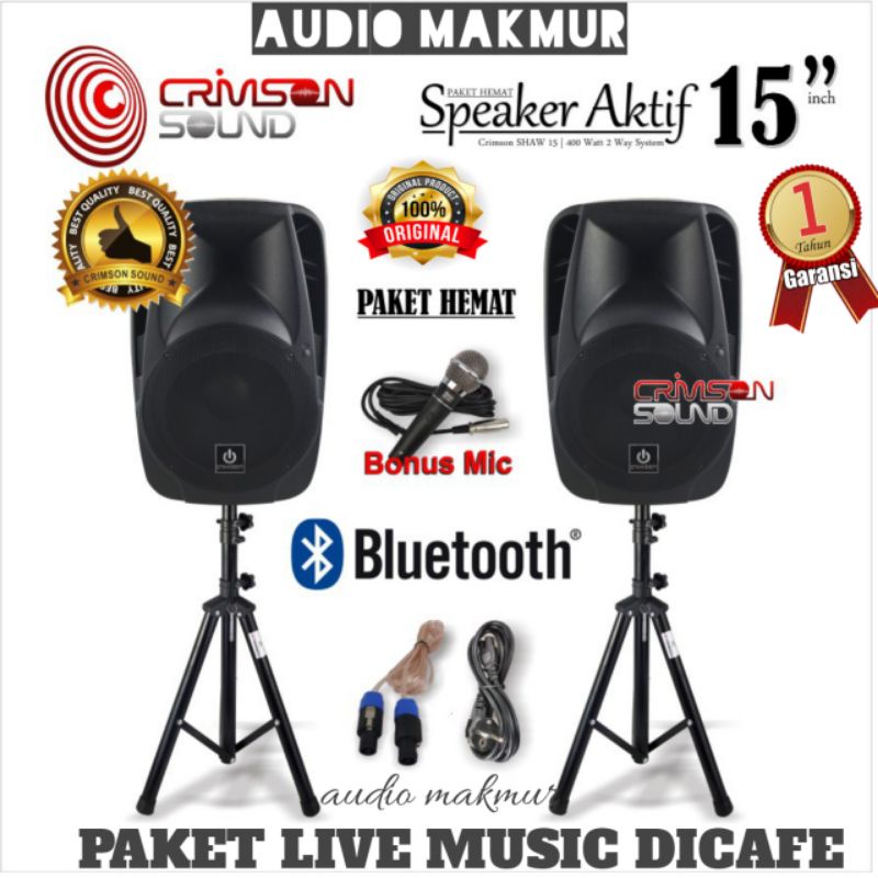 SPEAKER AKTIF 15 INCH CRIMSON SHOW 15 /Paket sound sistem 15inch Crimson original