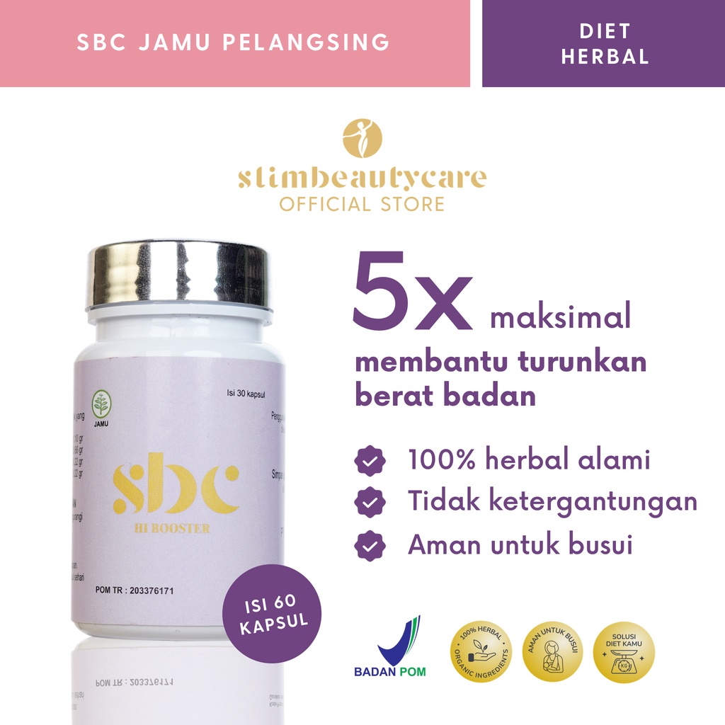 SBC BOOSTER BPOM 60 KAPSUL  (SLIMMING/CAPSULE PELANGSING HERBAL)