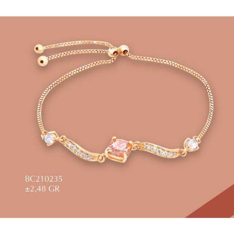 GELANG EMAS SERUT MORGANITE COLLECTION SANDRA DEWI GOLD SDW