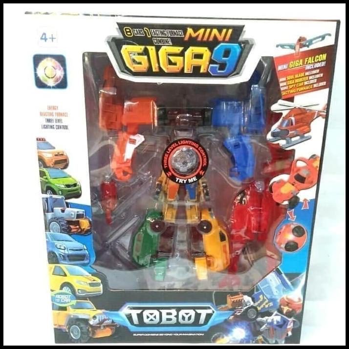 tobot giga 9 mainan robot giga 9 tobot besar Transformer 9 in 1