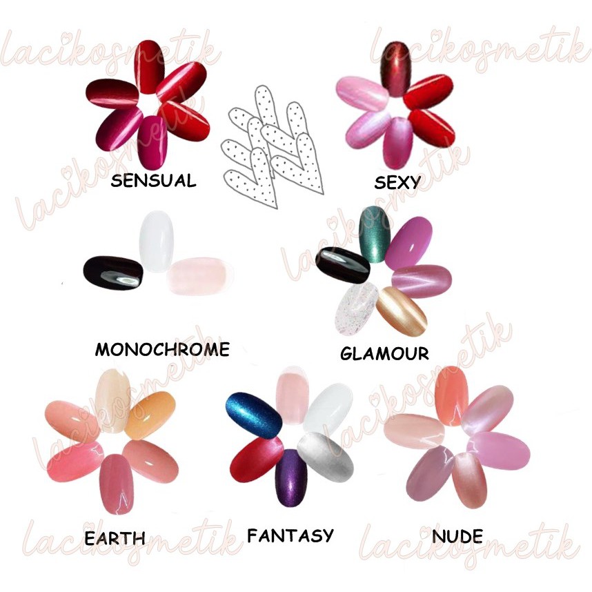 ✨LACIKOSME✨ MADAME GIE NAIL MOJI / N-MOJI SHEEL MATTE (1 SET ISI 6 PCS)