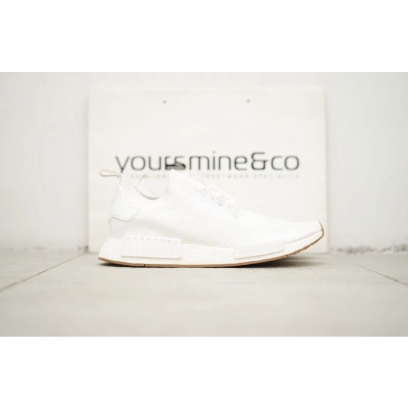 Adidas NMD R1 PK Primeknit Prime Knit Triple White Gum