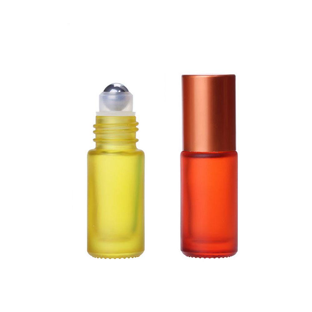 [Elegan] Essential Oil Roller Bottles Colorful 5ml/10ml DIY Wadah Kosmetik Botol Kosong Isi Ulang Botol Sampel Botol Roll on