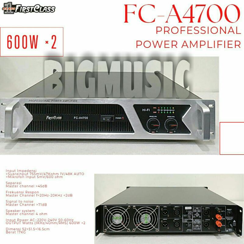 Power Firstclass FC A 4700 Original Amplifier FC A4700