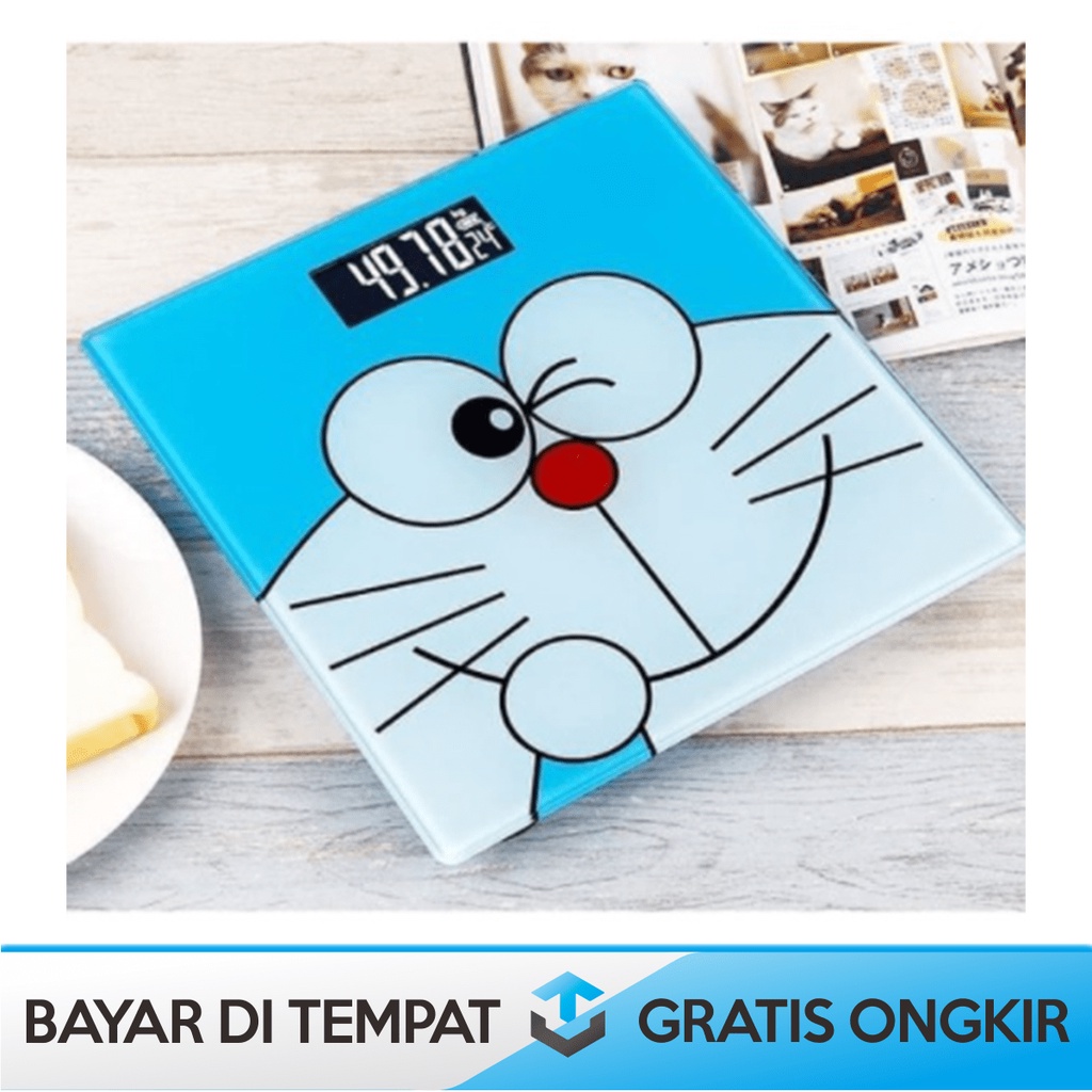 BODY WEIGHT SCALE DIGITAL KARAKTER MURAH DORAEMON HELLO KITTY ORIGINAL