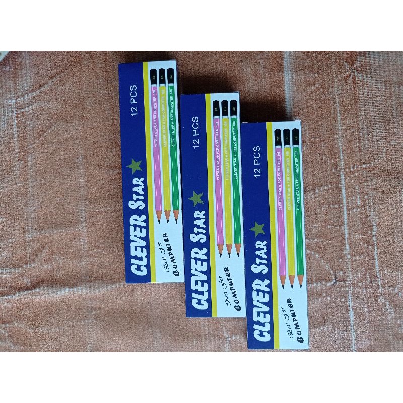 (12pcs) Pensil VANCO CLEVER STARK 2B Best Quality Warna-Warni Murah Grosir /Alat Tulis Pencil Untuk Komputer