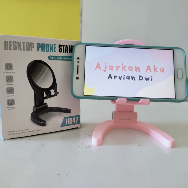 STAND HANDPHONE HD47 MAKEUP MIRROR 3 IN 1