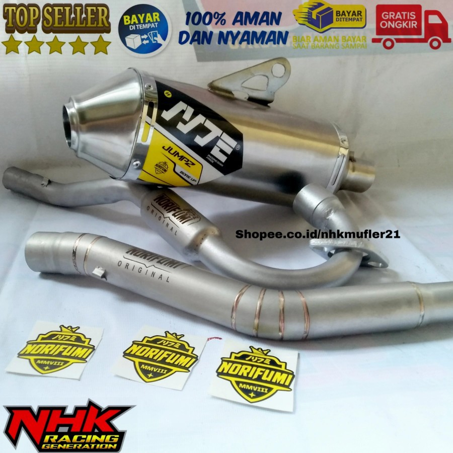 KNALPOT NORIFUMI JUMPZ BORE UP PNP WR 155 CRF150L KLX 150 DTRACKER - KLX muraahhh