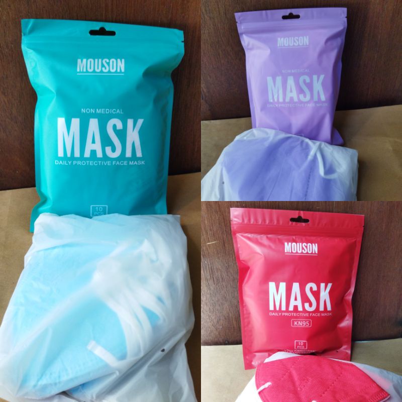 Masker KN95 Mouson warna 5ply-10pcs.masker murah