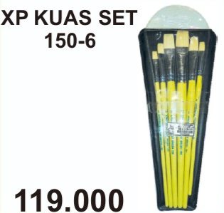 

KUAS SET XP 150-6 KUAS LUKIS SET BENTUK FLAT ISI 6 DARI MERK XPRESSION