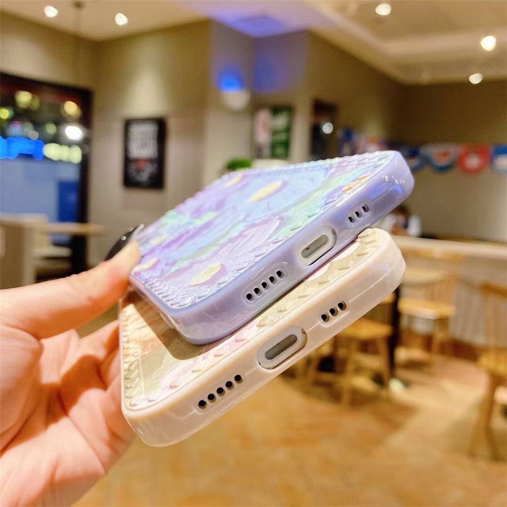 Flower Love Frame Soft Case OPPO A16 A15 A15S A55 A54 A74 A93 A94 4G A9 A5 A31 2020 A52 A92 A5S A7 A12 A12E A11K A3S Realme C1 Reno 4F 5F F17 F19 F9 Pro Lite-6