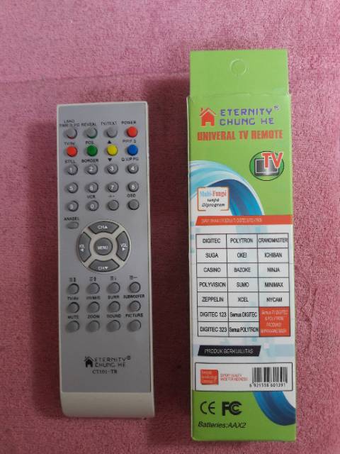 Remot untuk semua tv tabung Polytron  tanpa set program/ remote bisa langsung pakai tanpa set kode