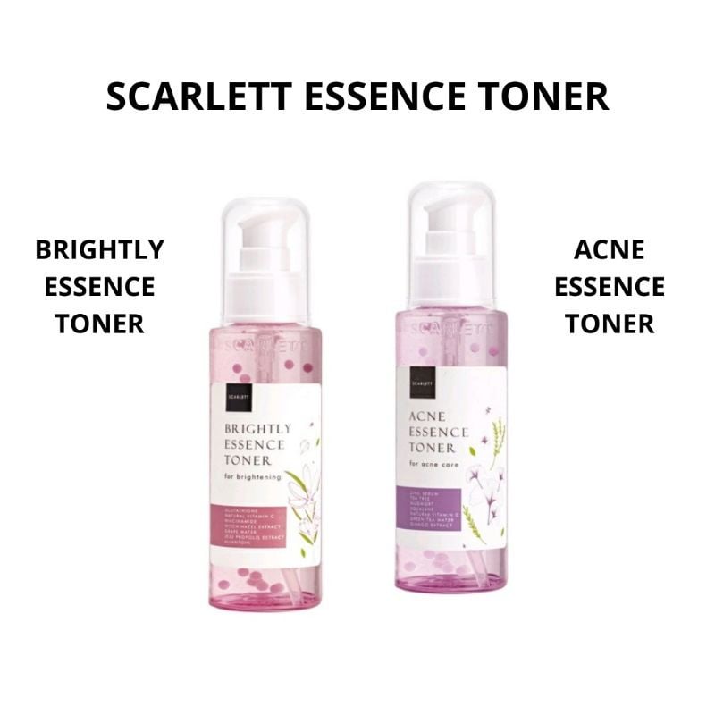 SCARLETT TONER ORIGINAL BPOM - SCARLET WHITENING ESSENCE TONER ACNE / BRIGHTLY