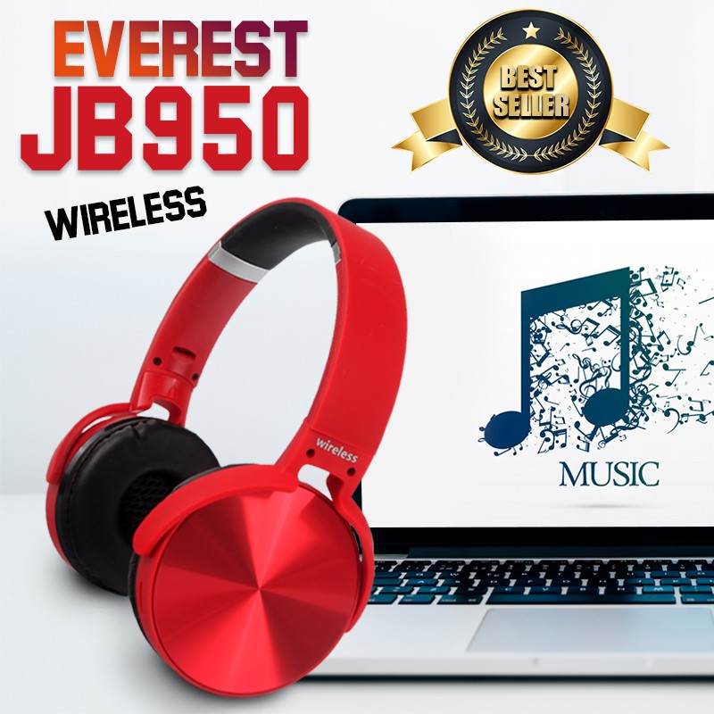Headset Wireless HP/Laptop/Komputer Bluetooth Stereo Super Bass Rechargeable JB950BT PT Jiekai