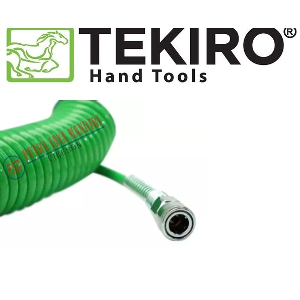 Tekiro Selang Recoil Hose 6 Meter Hijau With Spring /Selang sepiral