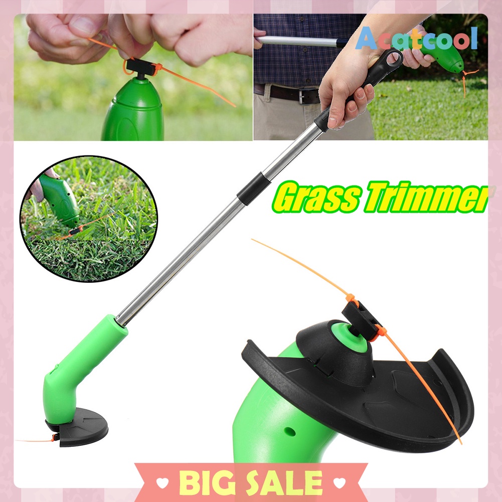 Electric String Trimmer Handheld Garden Pruning Mini Lawn Mower for Grass