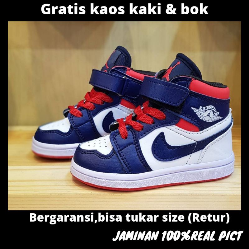 sepatu anak laki Nike jordan best seller termurah jaminan real pict size 21-35 free box dan sock