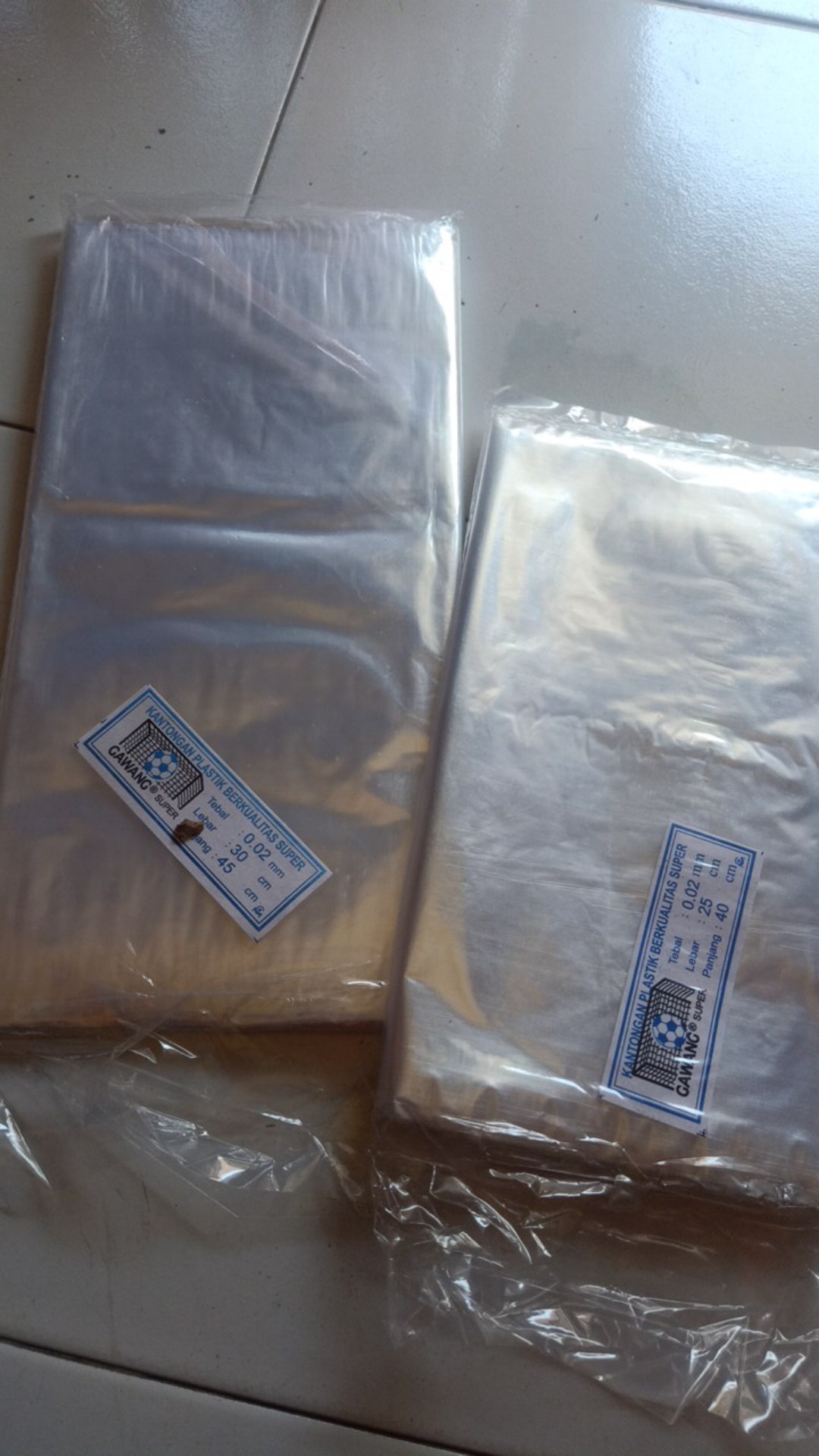 Plastik Pp Kantong Bening Ukuran Besar Tebal 0.02 Mm Isi 100 Lembar