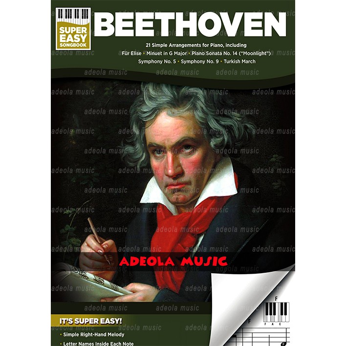 Buku Piano Anak / (PFC-17) SUPER EASY PIANO – BEETHOVEN / Buku Keyboard Pemula