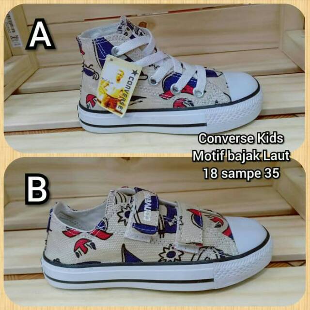 Sepatu converse all star motif full colour for kids