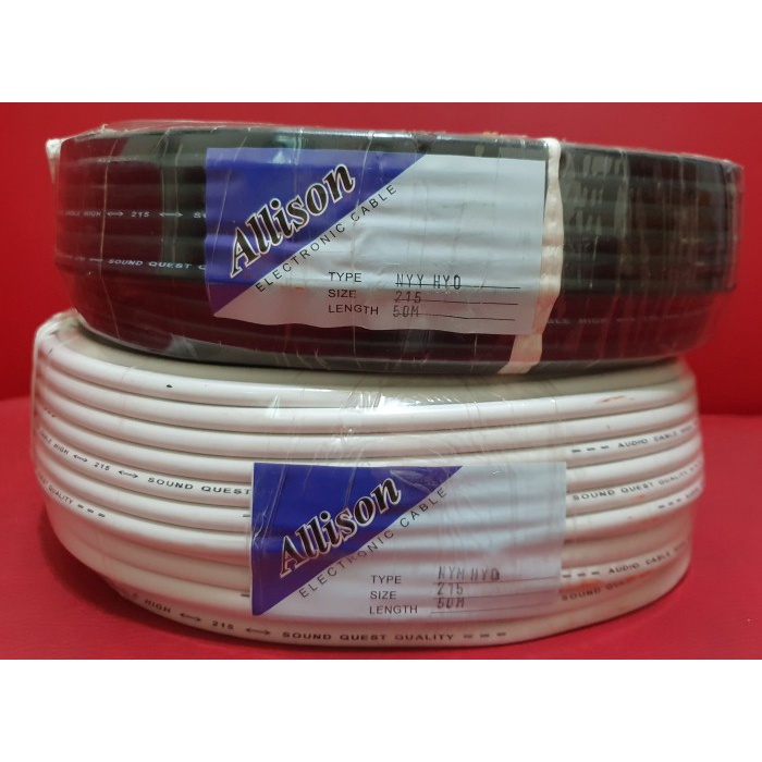 Kabel Roll - Kabel Listrik Nymhy/Nyyhy Serabut 2X1,5 Allison Per Roll / @Roll